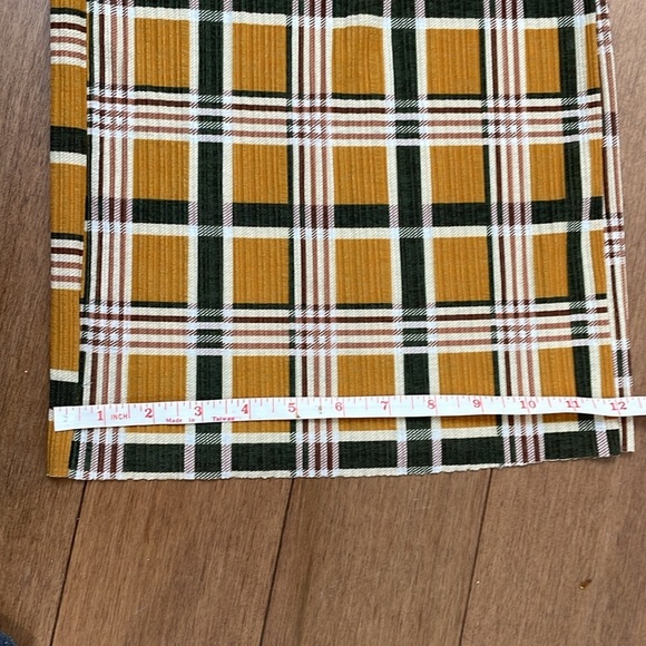 Zara Trafaluc Mustard Yellow green Plaid tartan Jumpsuit S Wide Leg cami strap - Picture 11 of 14